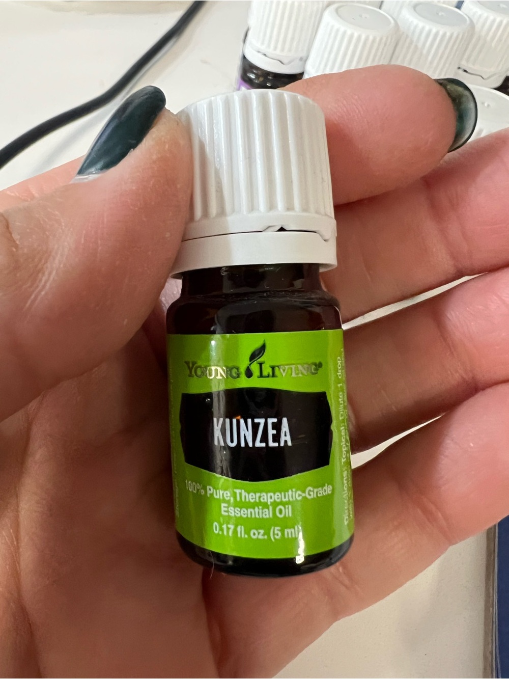 Young Living Kunzea Essential Oil - Green and White